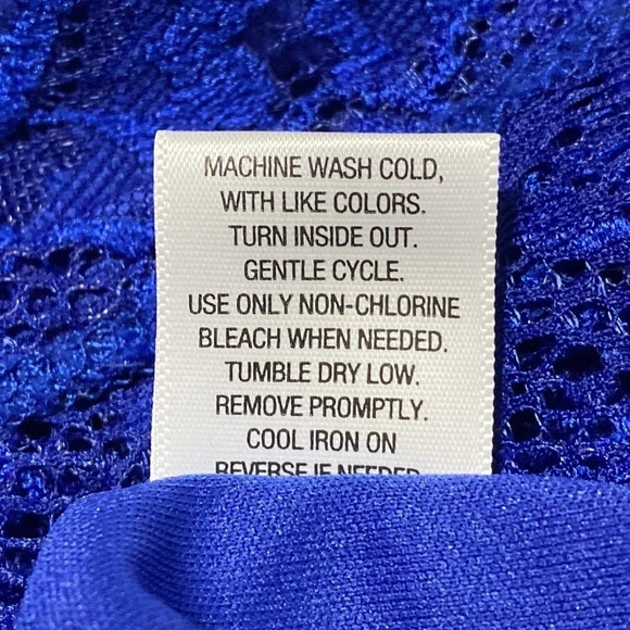 Social Stories Cobalt Blue Lace Side Cut Outs Bodycon Dress Size M - Picture 9 of 9